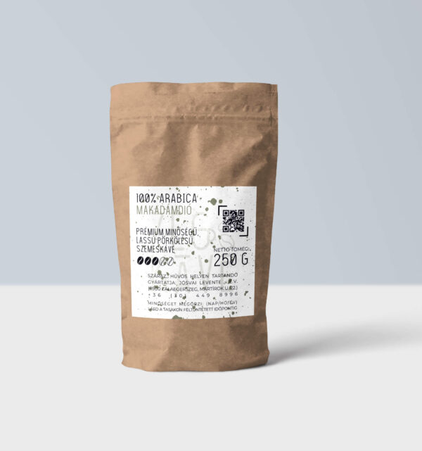 ZEGkave Makadámdió ízesítésű 250g - 100% Arabica szemes kávé